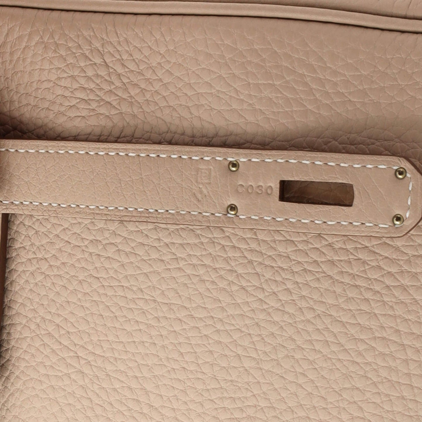 Birkin Handbag Light Clemence with Gold Hardware 35