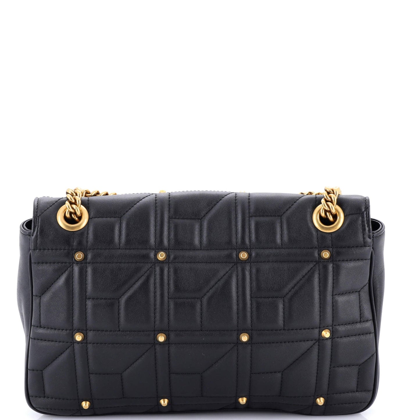 GG Marmont Flap Bag Studded Matelasse Leather Medium