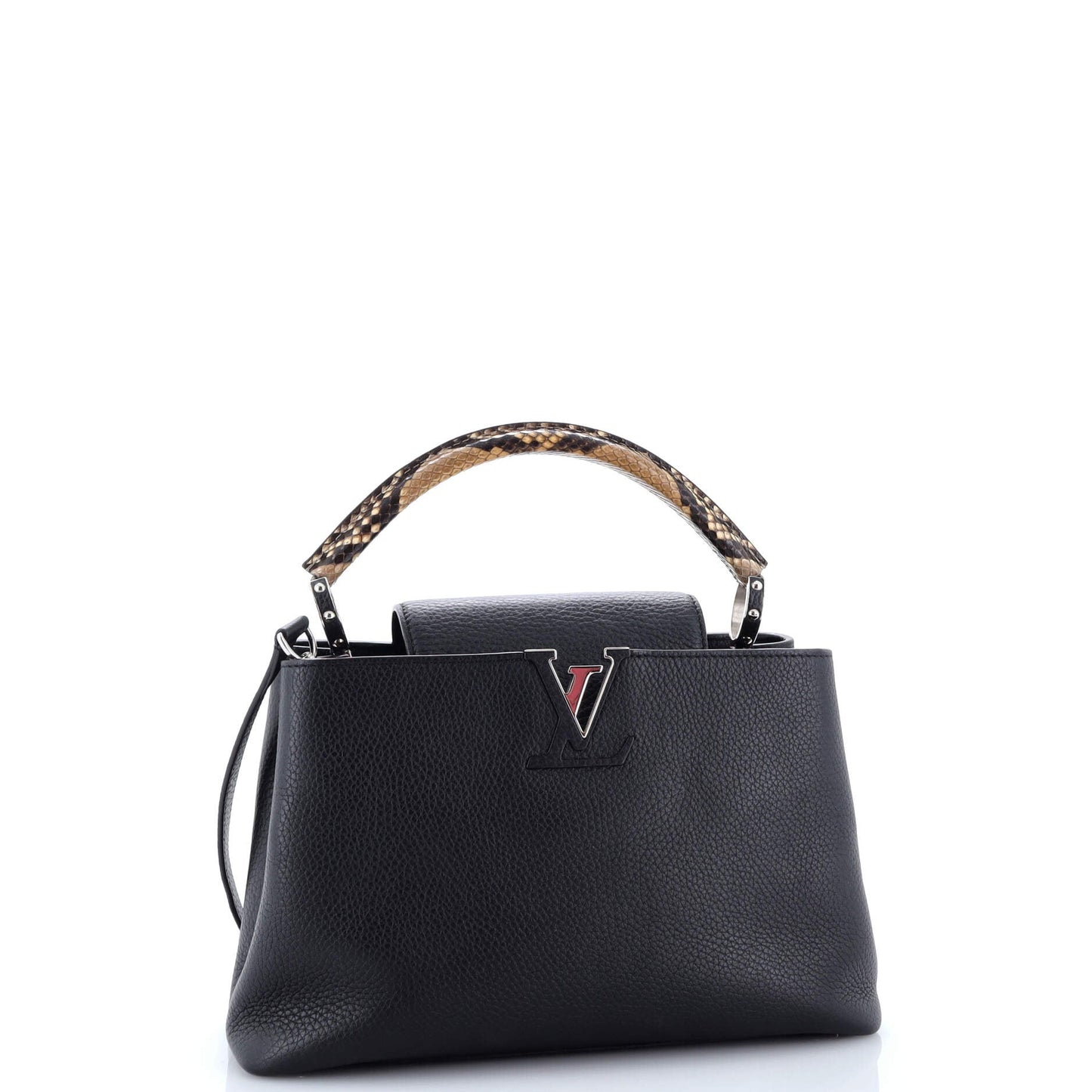 Capucines Bag Leather with Python PM