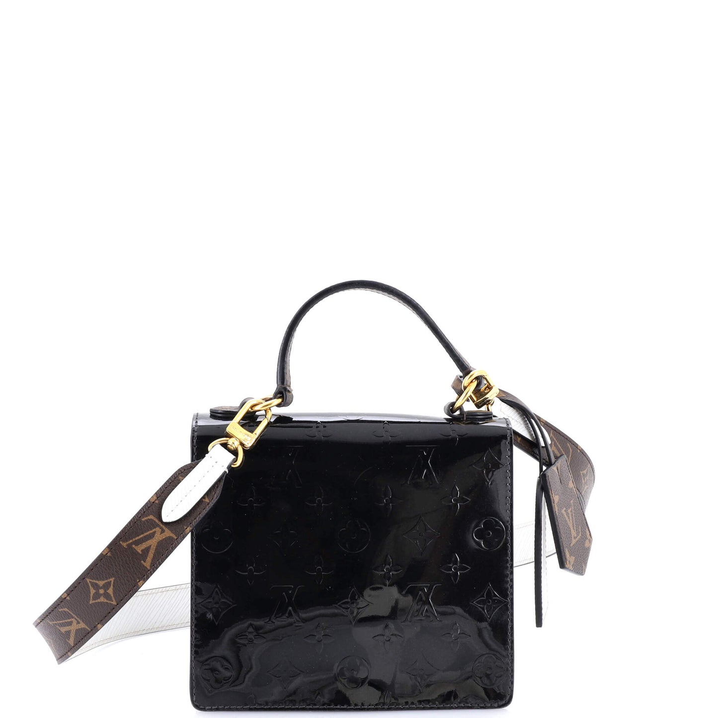 Spring Street NM Handbag Monogram Vernis with Monogram Canvas and Epi Leather