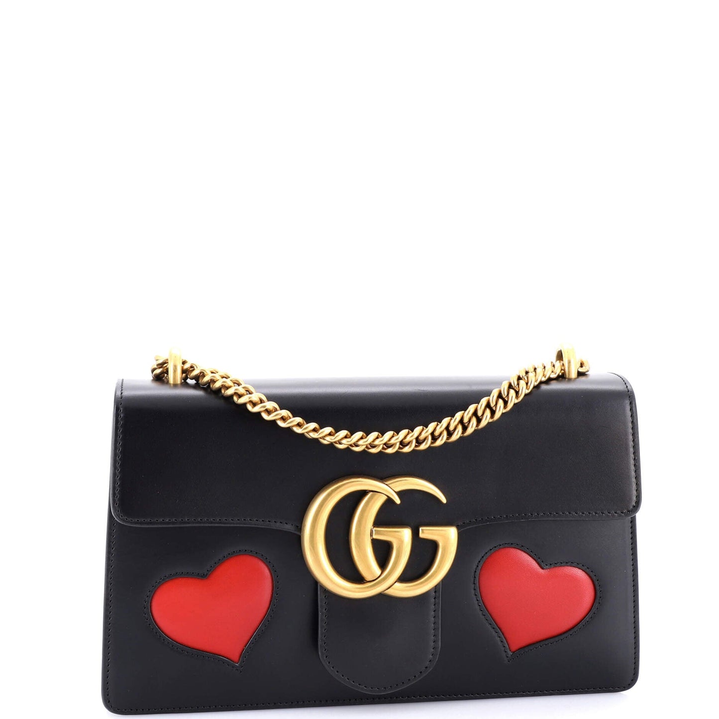 Marmont Chain Shoulder Bag Patchwork Leather Medium