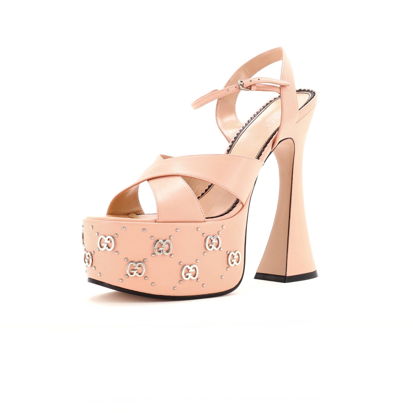 Women's Janaya GG Studded Platform Sandals Leather