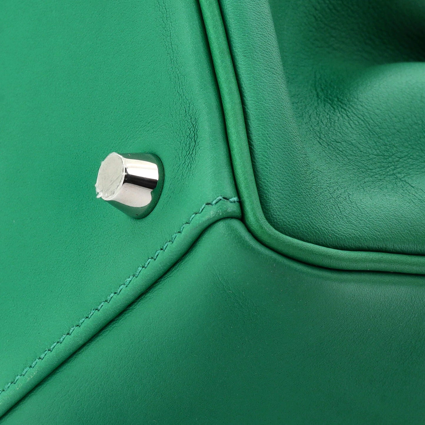 Kelly Handbag Vert Vertigo Swift with Palladium Hardware 25