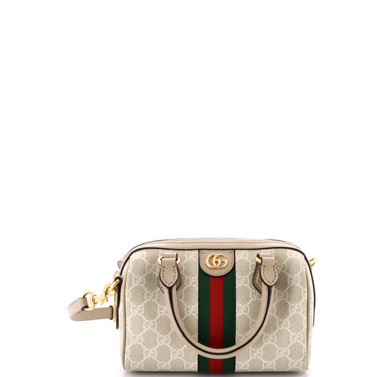 Ophidia Convertible Boston Bag GG Coated Canvas Mini