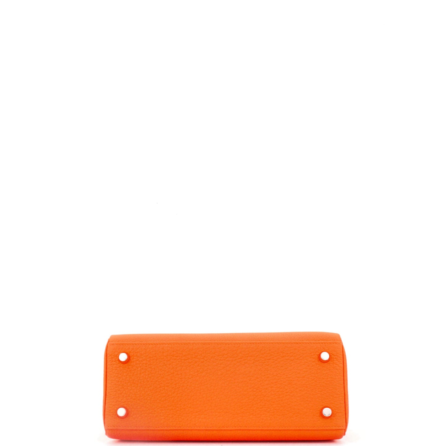 Kelly Handbag Orange Minium Togo with Palladium Hardware 25