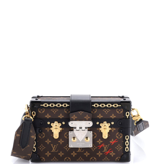 Petite Malle Handbag Monogram Canvas with Chain Detail