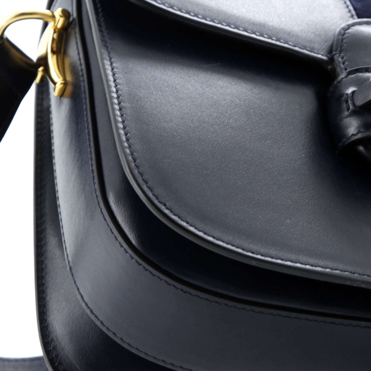 Horsebit 1955 Shoulder Bag Leather with Web Velvet Detail Small