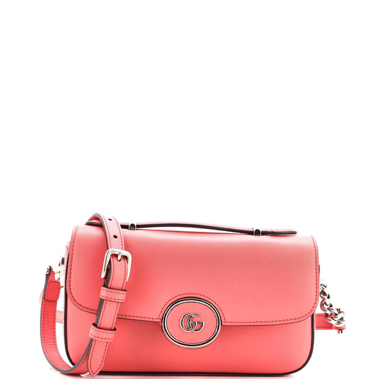 Petite GG Flap Shoulder Bag Leather Small