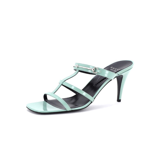 Women's Horsebit Cage Heeled Sandals Leather