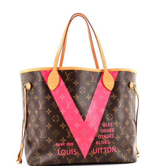 Neverfull NM Tote Limited Edition Cities V Monogram Canvas MM