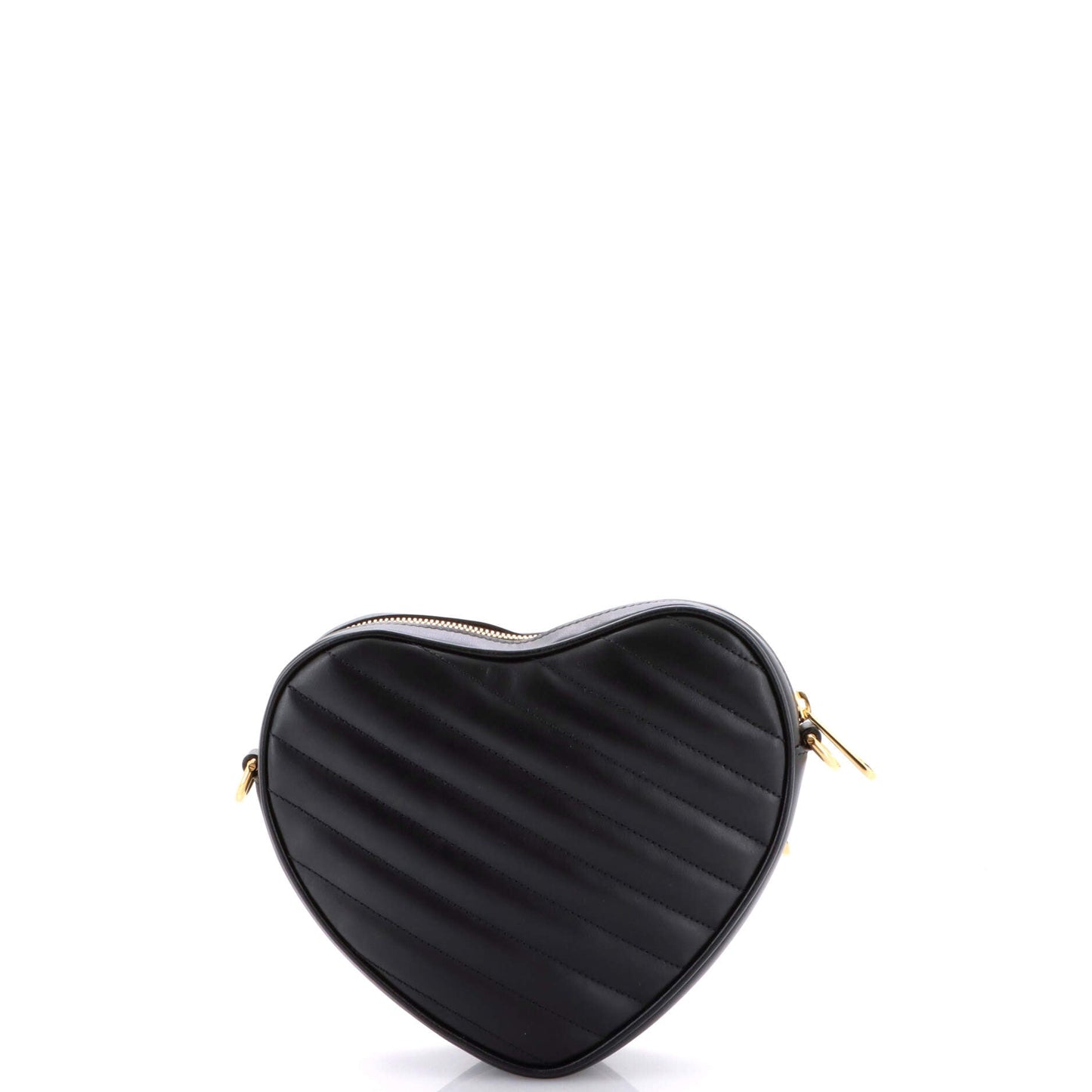 Interlocking G Heart Shoulder Bag Diagonal Quilted Leather Mini