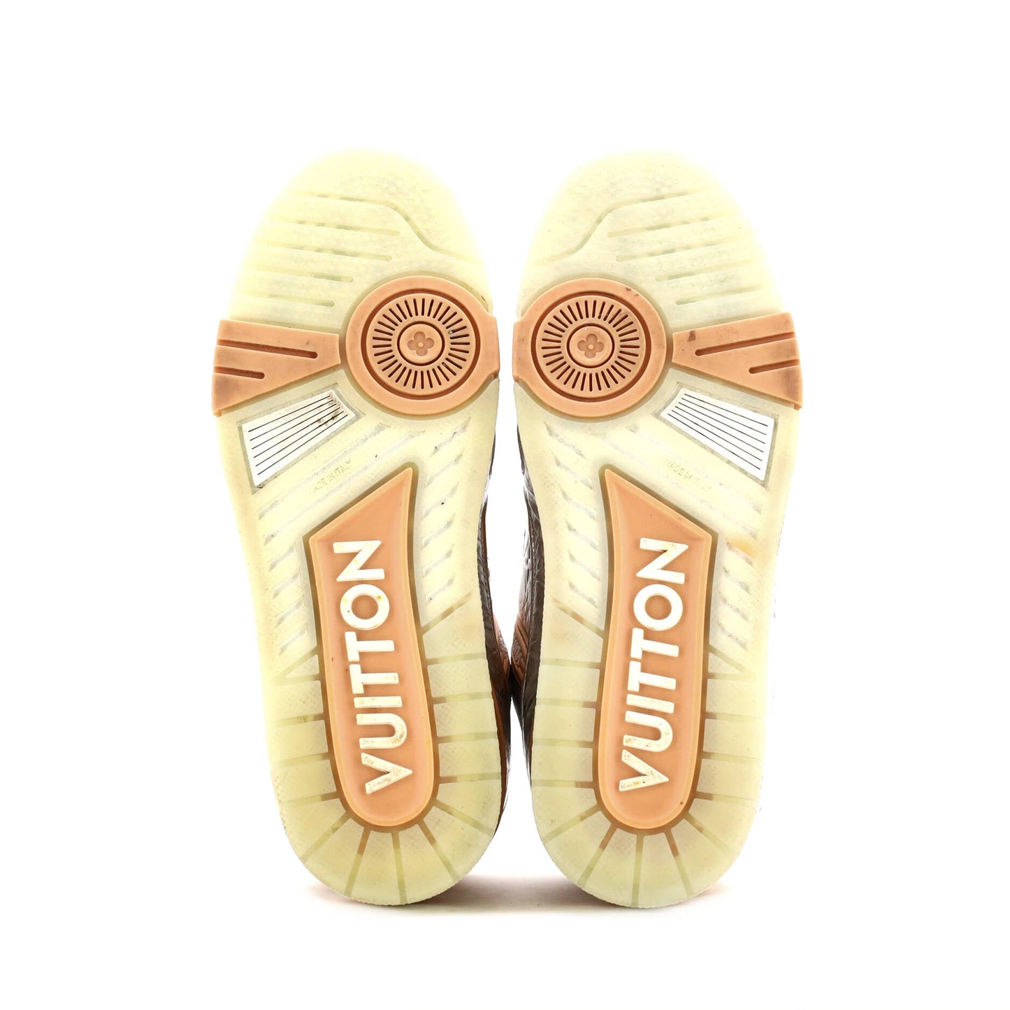 Men's LV Trainer Sneakers Monogram Embossed Metallic Leather