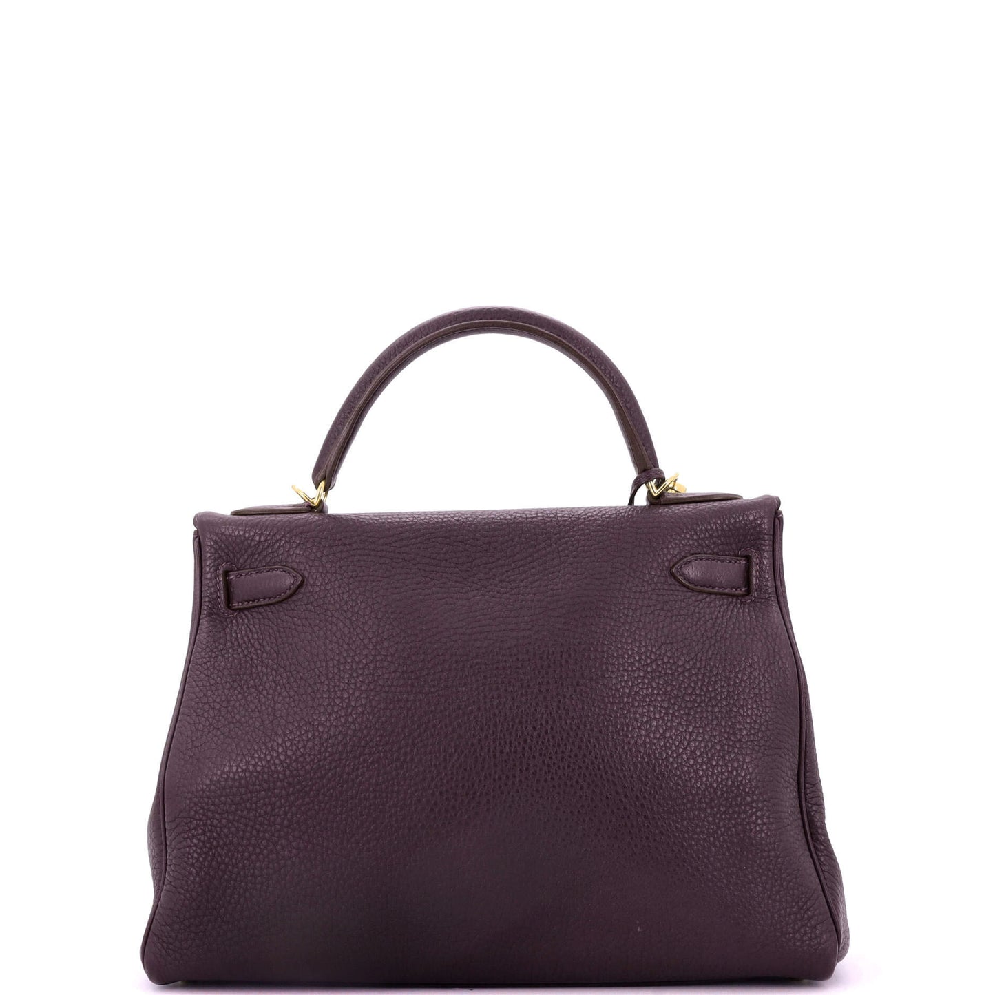 Kelly Handbag Raisin Togo with Gold Hardware 32