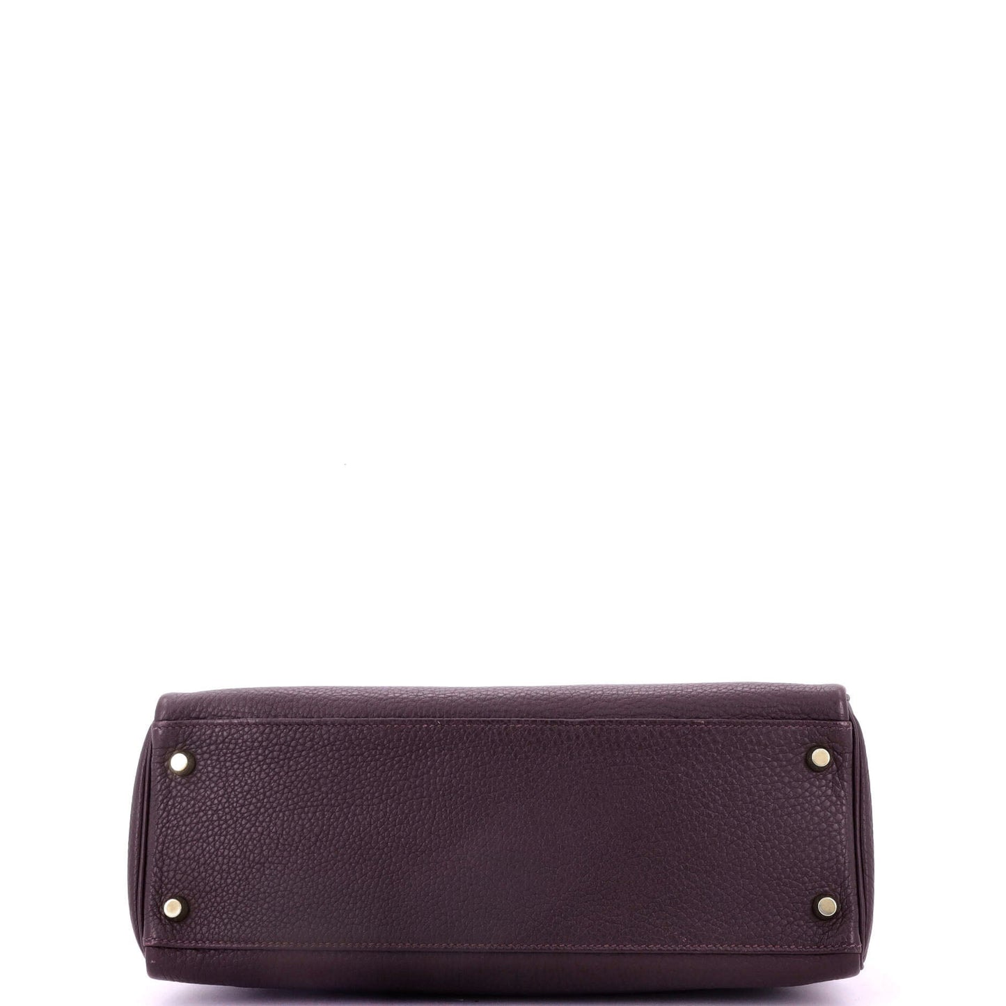 Kelly Handbag Raisin Togo with Gold Hardware 32