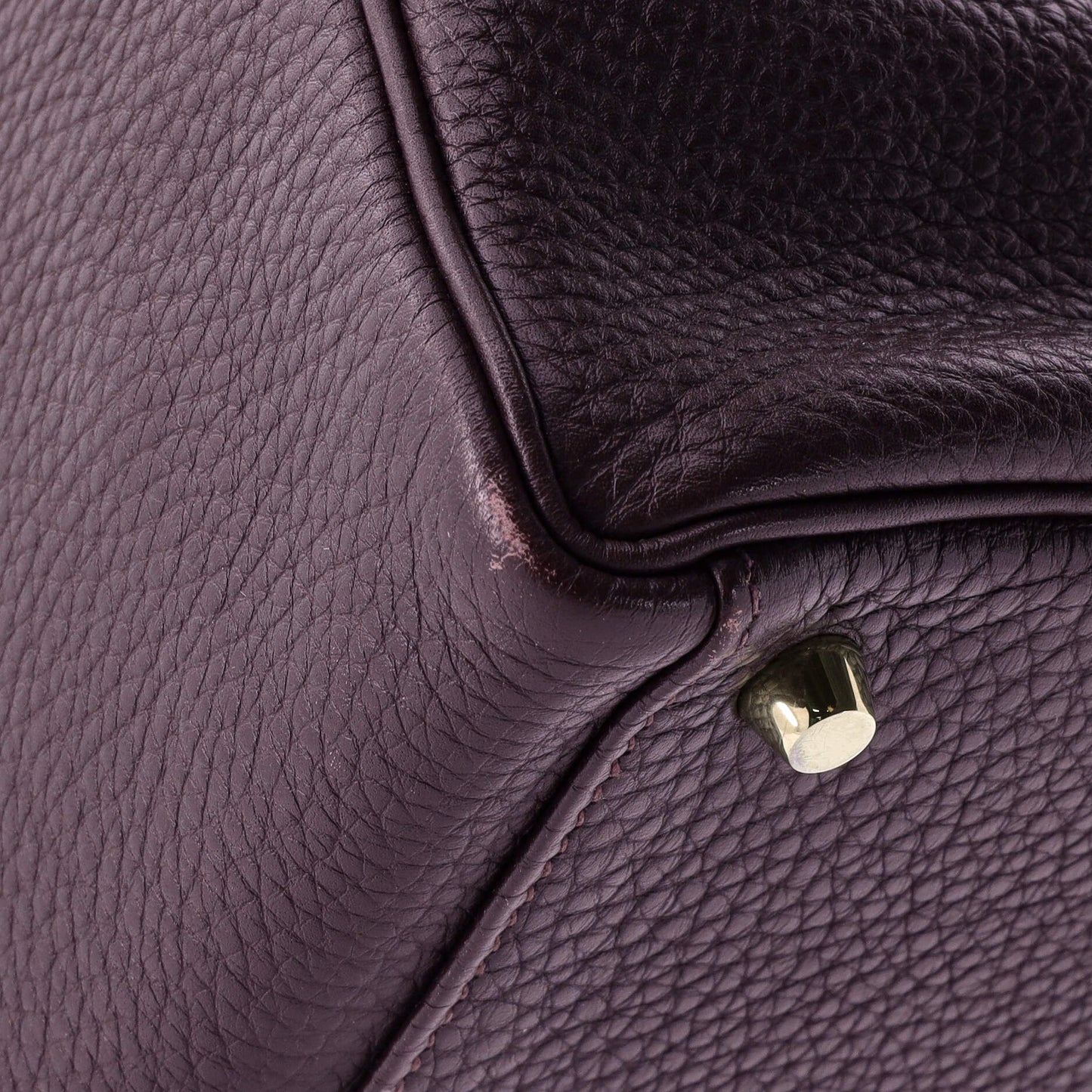 Kelly Handbag Raisin Togo with Gold Hardware 32
