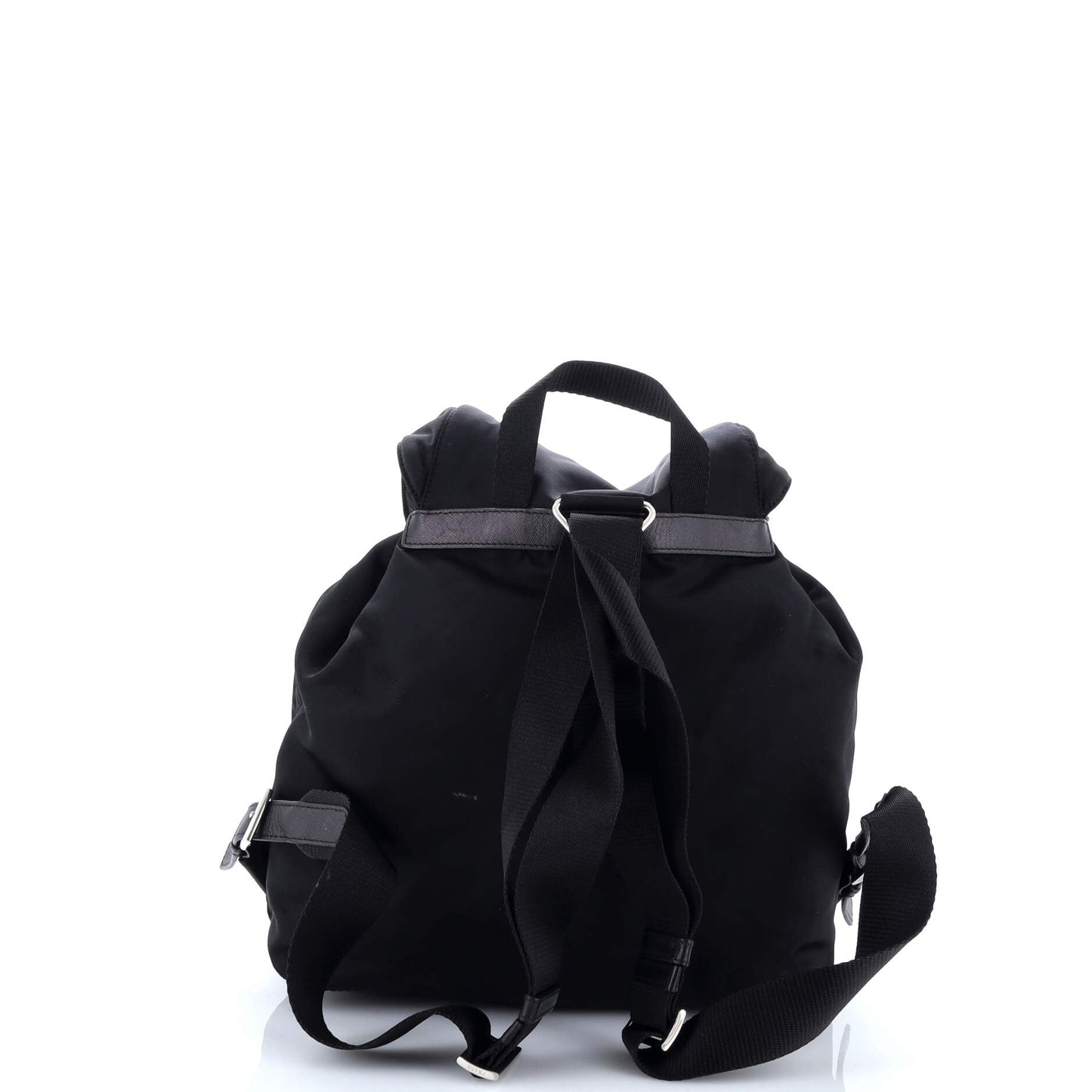 Vela Double Front Pocket Backpack Tessuto with Saffiano Leather Small