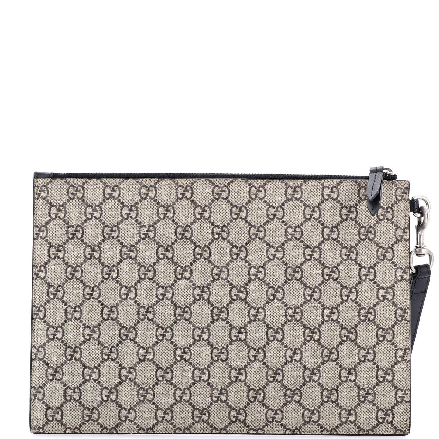 Zipped Pouch Angry Cat GG Coated Canvas Large