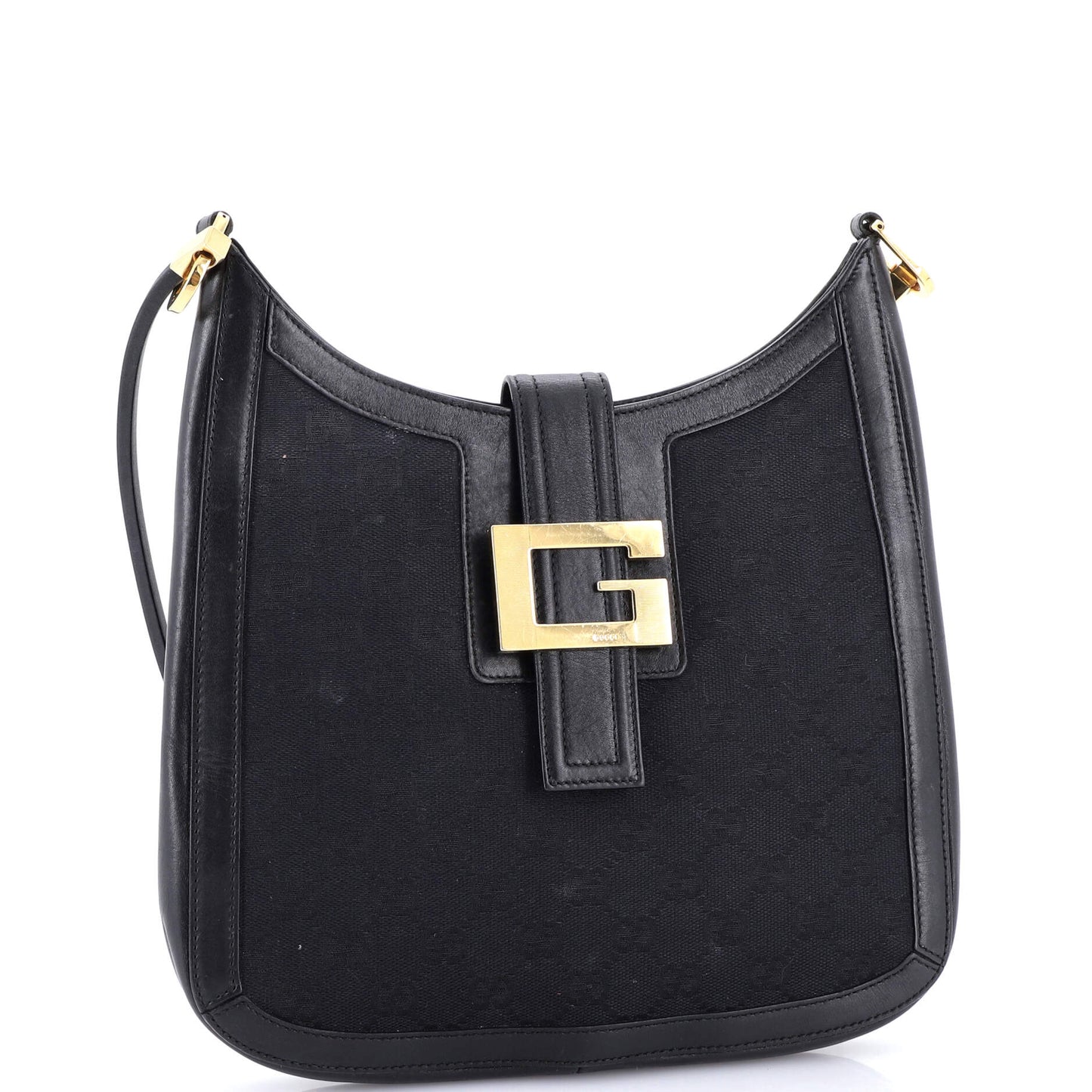 Vintage G Hobo GG Canvas and Leather