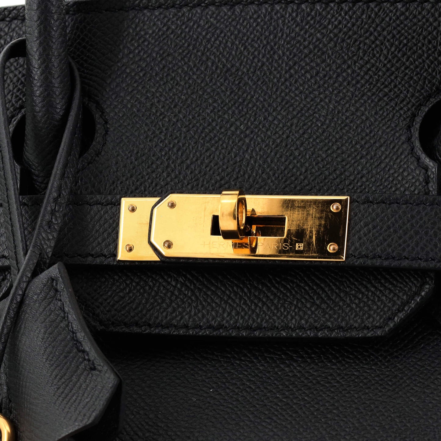 Birkin Handbag Noir Epsom with Gold Hardware 30