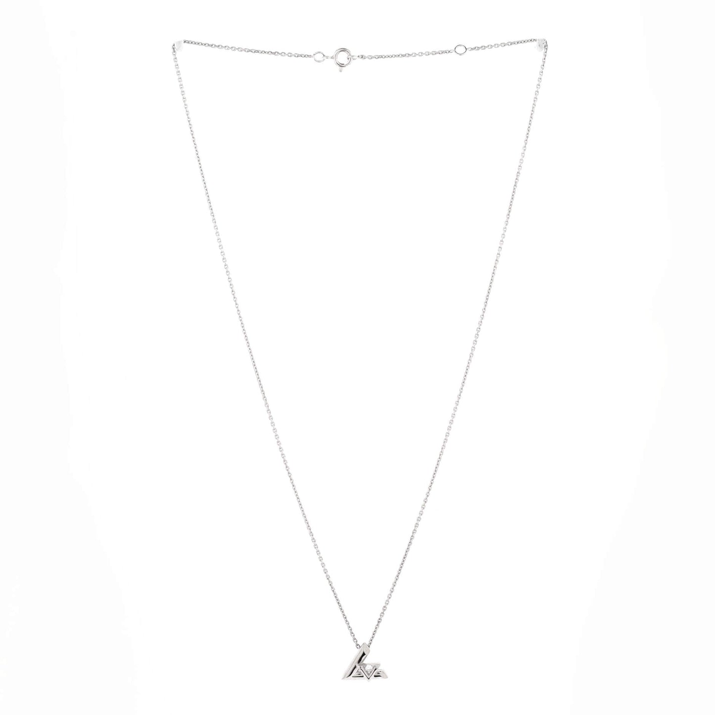 LV Volt One Pendant Necklace 18K White Gold with Diamond Small