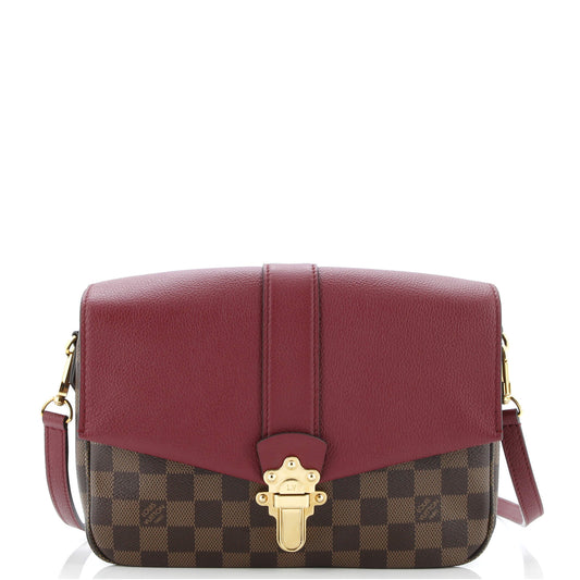 Clapton Handbag Damier and Leather PM