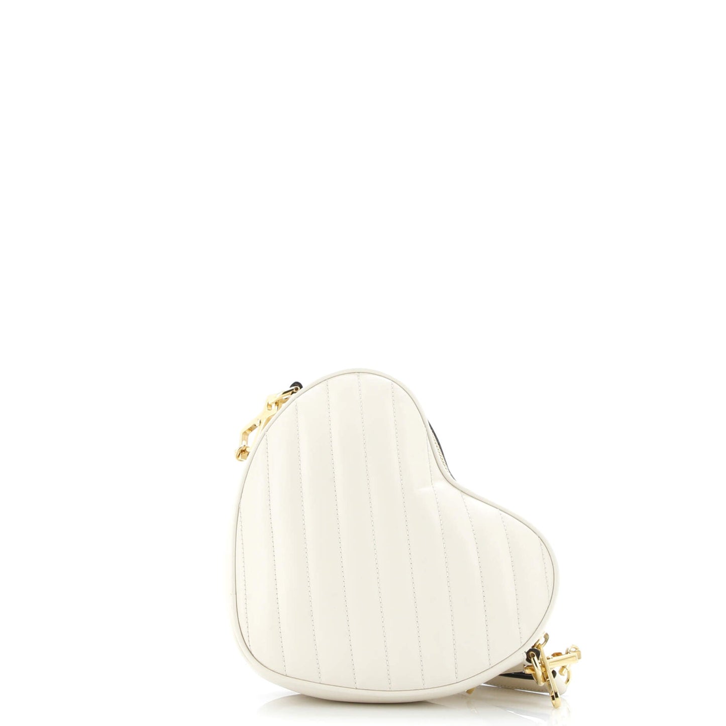 Interlocking G Heart Shoulder Bag Diagonal Quilted Leather Mini