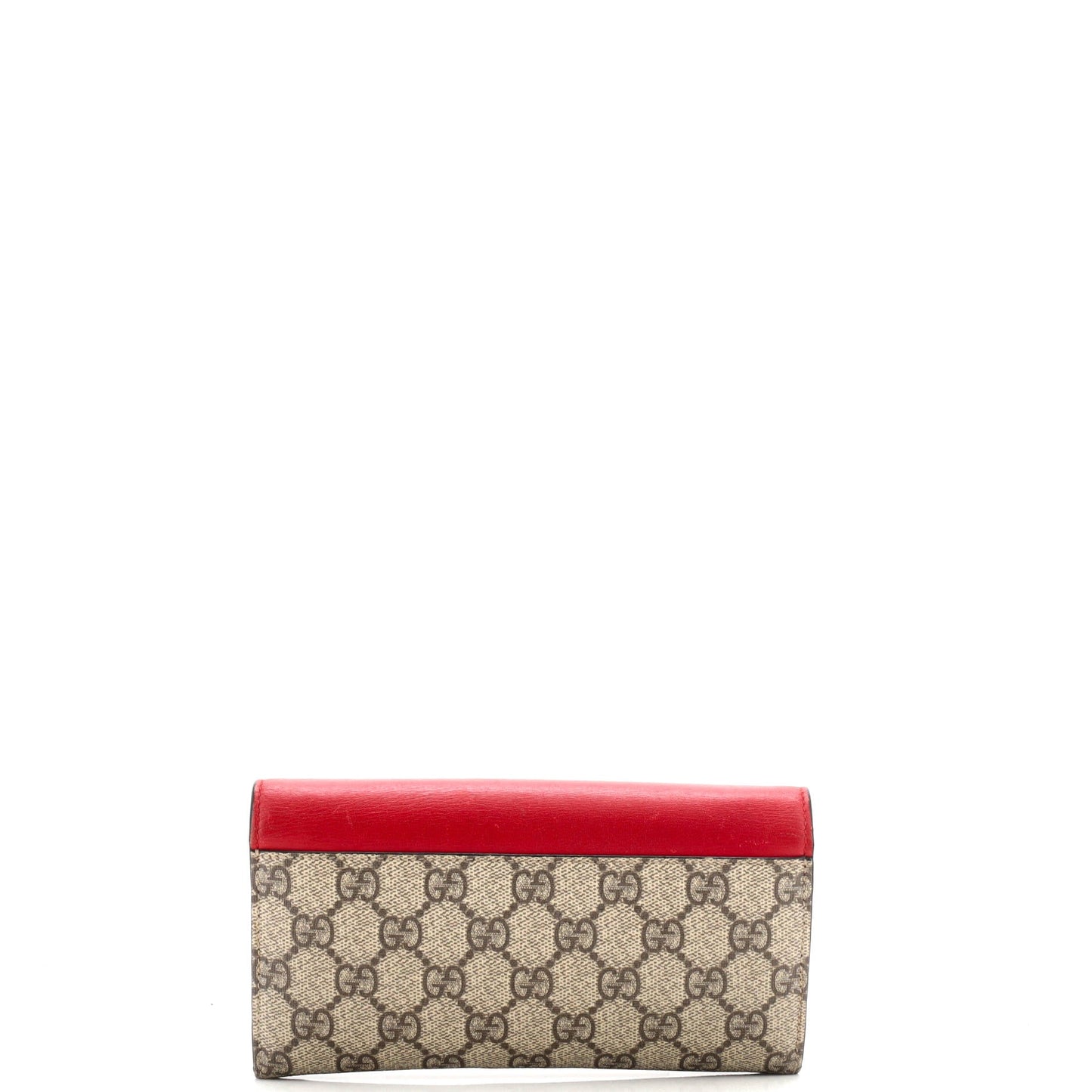 Padlock Continental Chain Wallet GG Coated Canvas and Leather Long