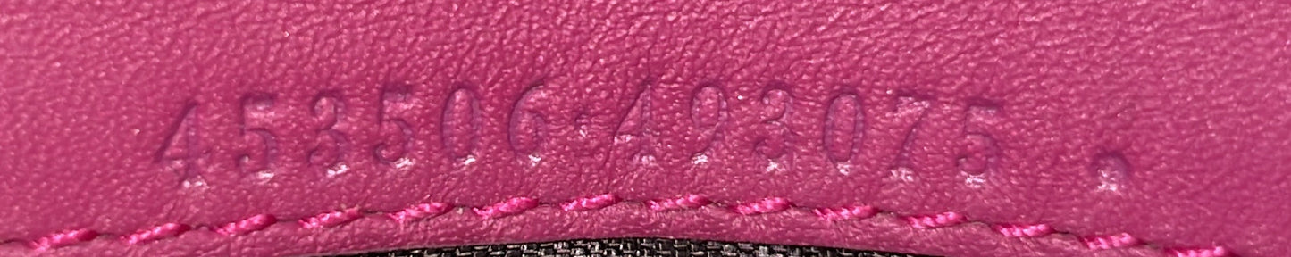 Padlock Continental Chain Wallet GG Coated Canvas and Leather Long