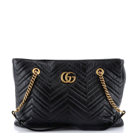 GG Marmont Zip Tote Matelasse Leather Medium