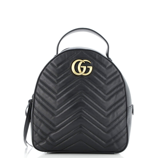 GG Marmont Backpack Matelasse Leather Small