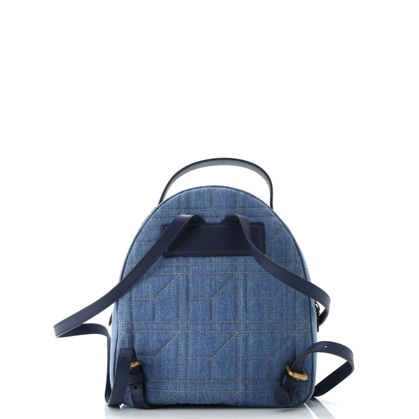 Pearly GG Marmont Backpack Embellished Matelasse Denim Small