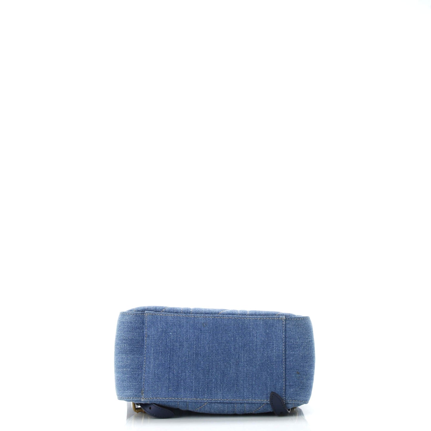 Pearly GG Marmont Backpack Embellished Matelasse Denim Small