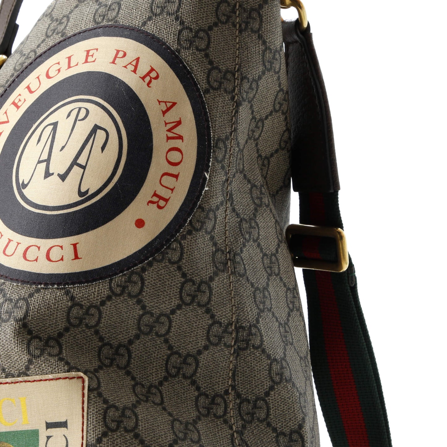 Courrier Convertible Soft Open Tote GG Coated Canvas with Applique Large