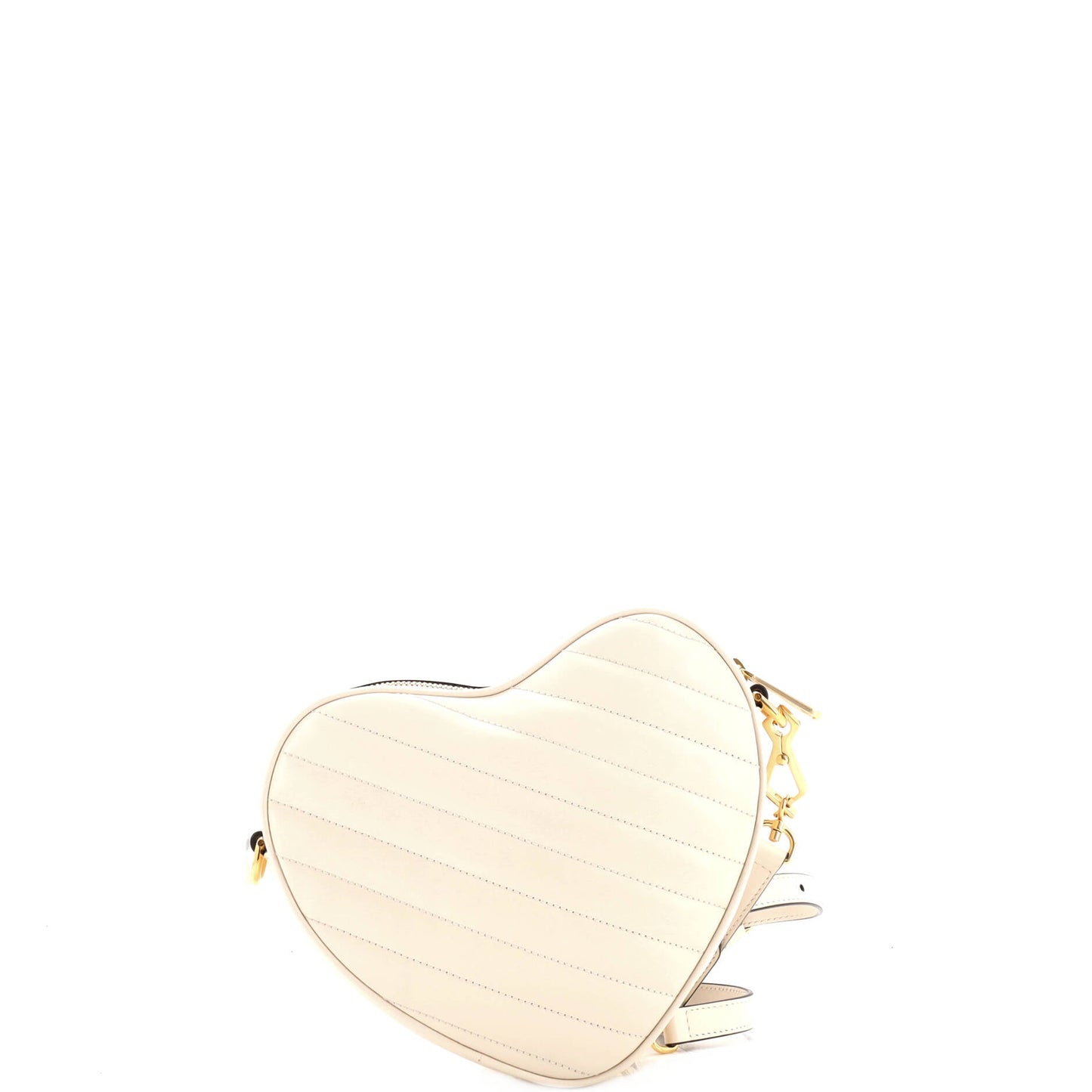 Interlocking G Heart Shoulder Bag Diagonal Quilted Leather Mini