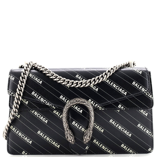 x Balenciaga The Hacker Project Dionysus Bag Logo Printed Leather Small