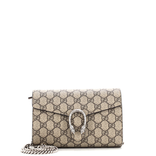 Dionysus Chain Wallet GG Coated Canvas Small