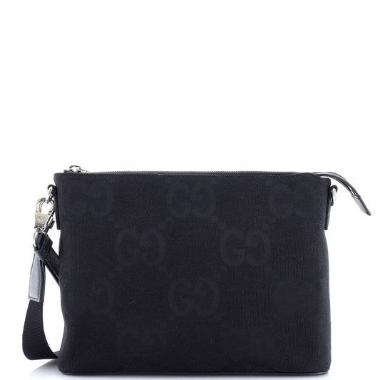 Zip Messenger Bag Jumbo GG Canvas