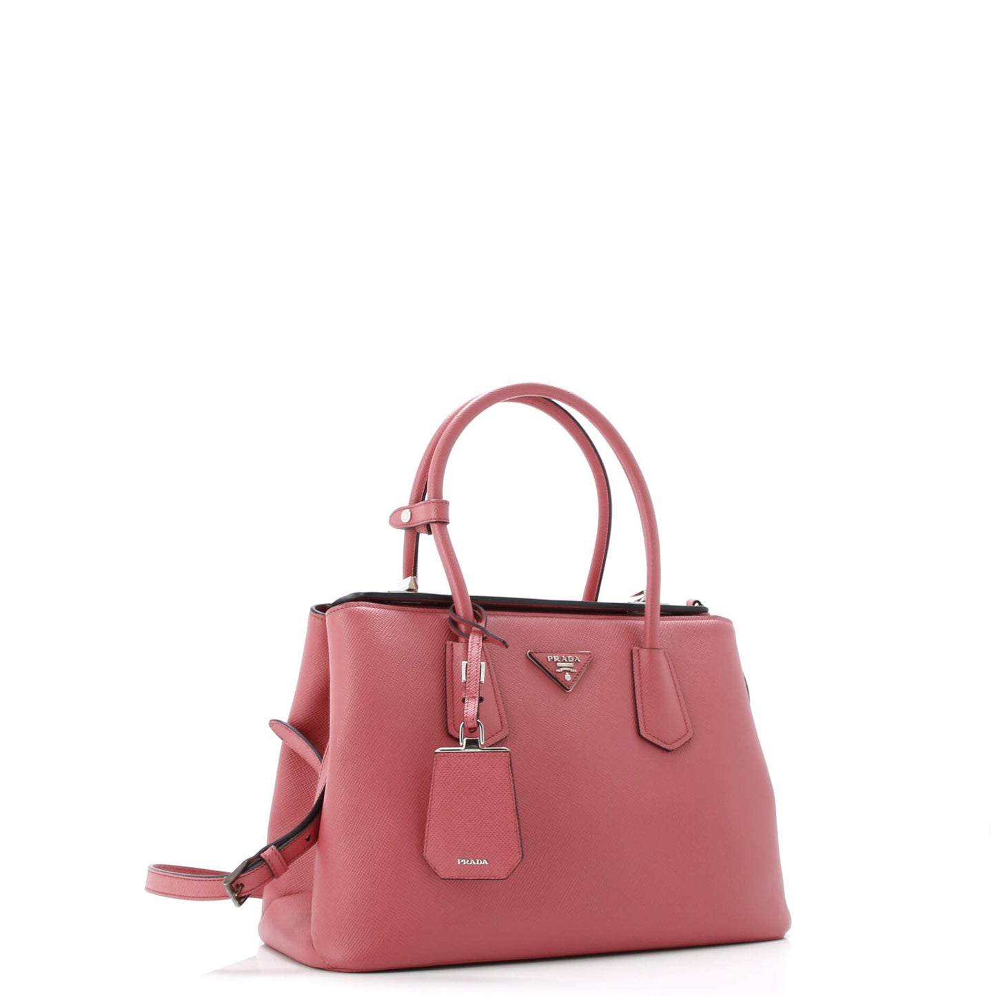 Turnlock Cuir Twin Tote Saffiano Leather Small