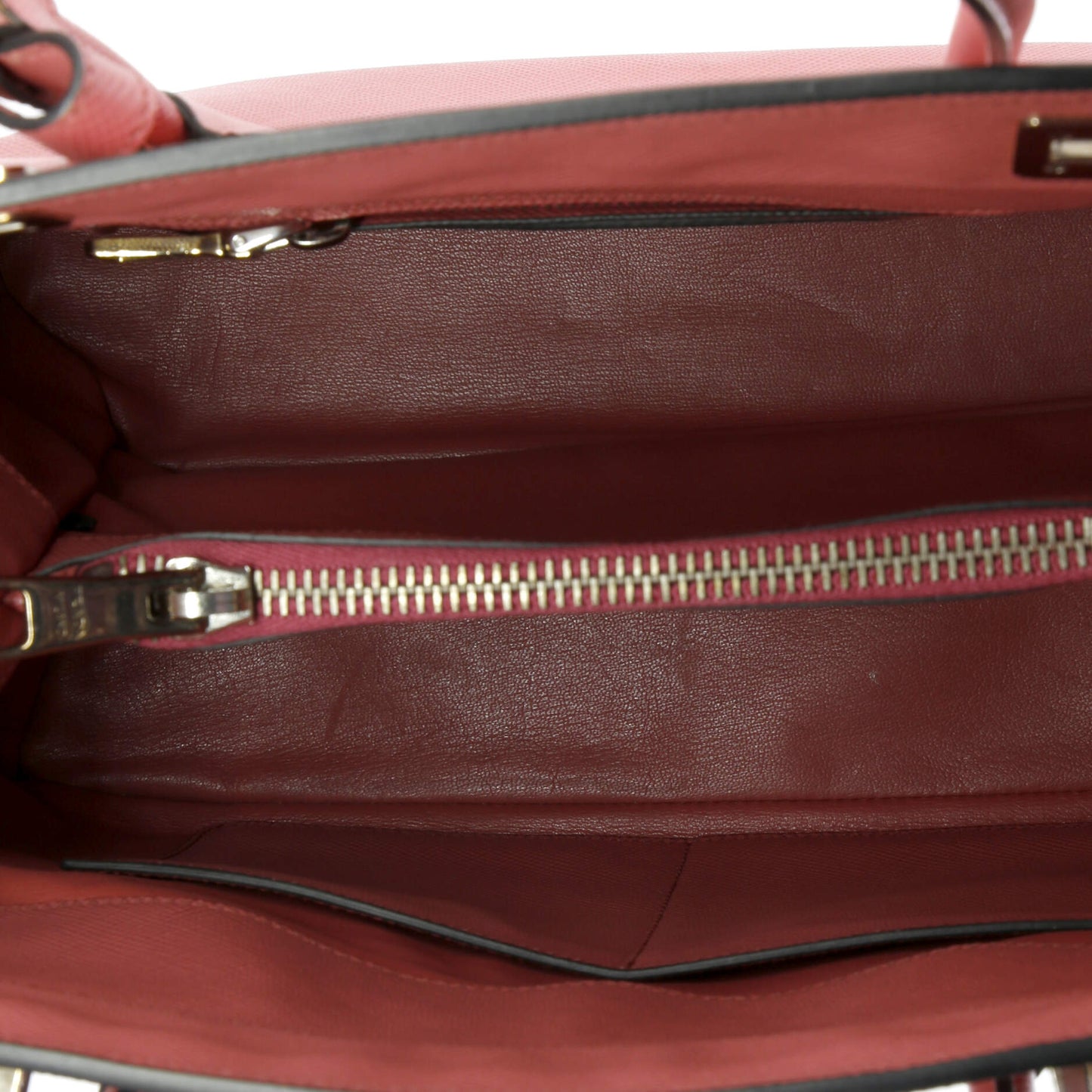 Turnlock Cuir Twin Tote Saffiano Leather Small