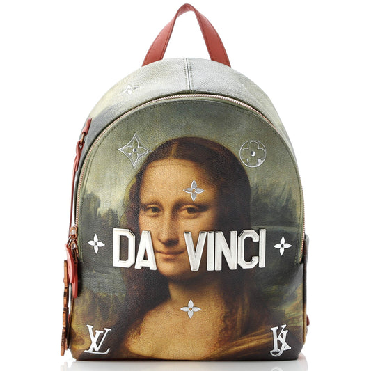 Palm Springs Backpack Limited Edition Jeff Koons Da Vinci Print Canvas PM