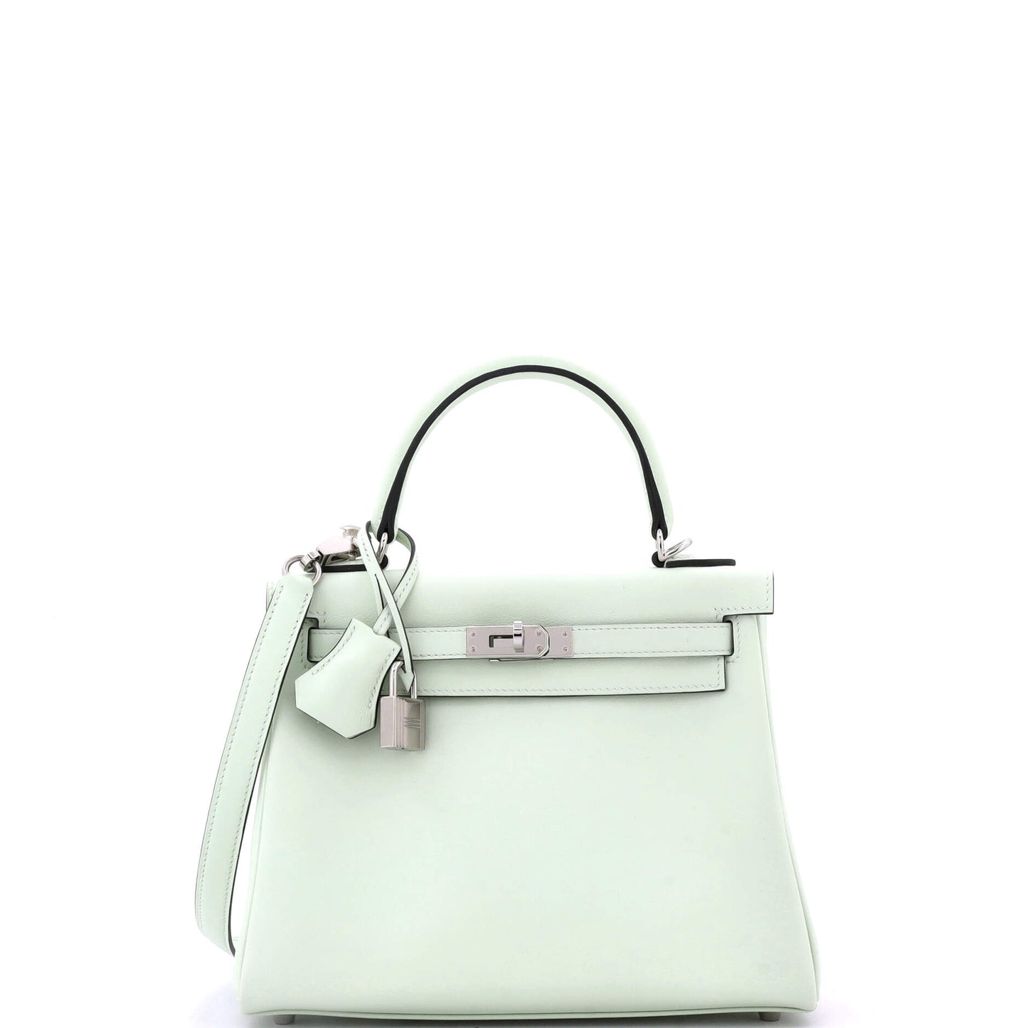 Kelly Handbag Vert Fizz Swift with Palladium Hardware 25