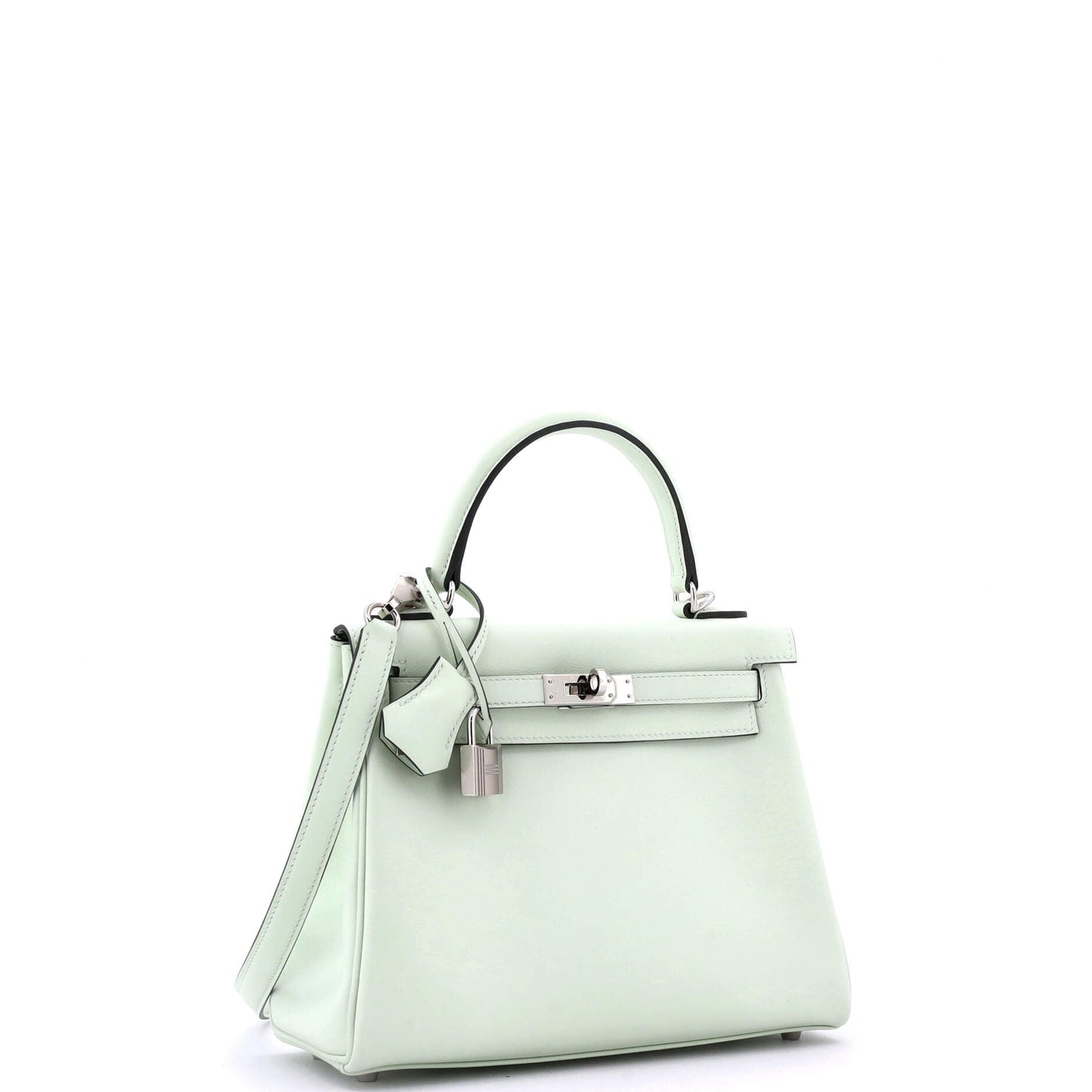 Kelly Handbag Vert Fizz Swift with Palladium Hardware 25