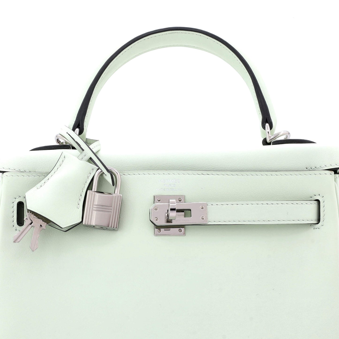 Kelly Handbag Vert Fizz Swift with Palladium Hardware 25