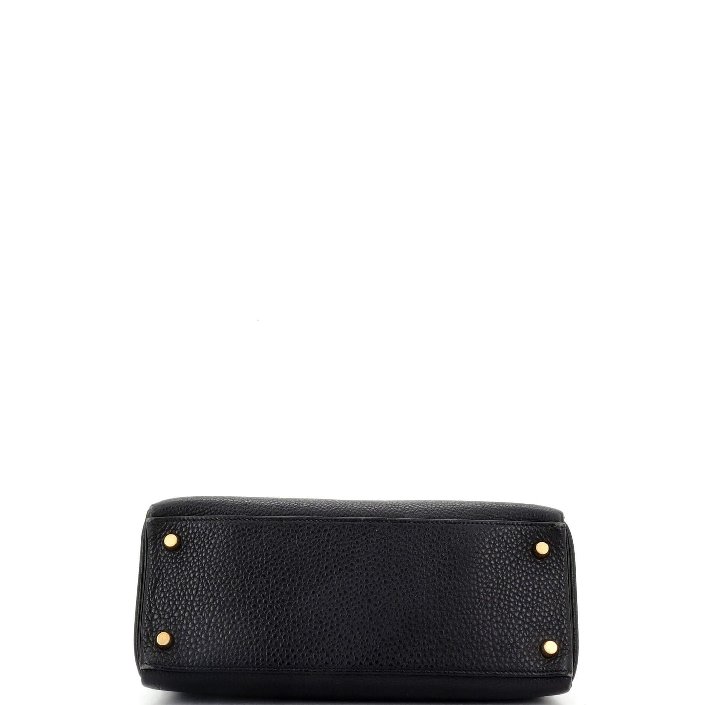 Kelly Handbag Noir Clemence with Gold Hardware 28