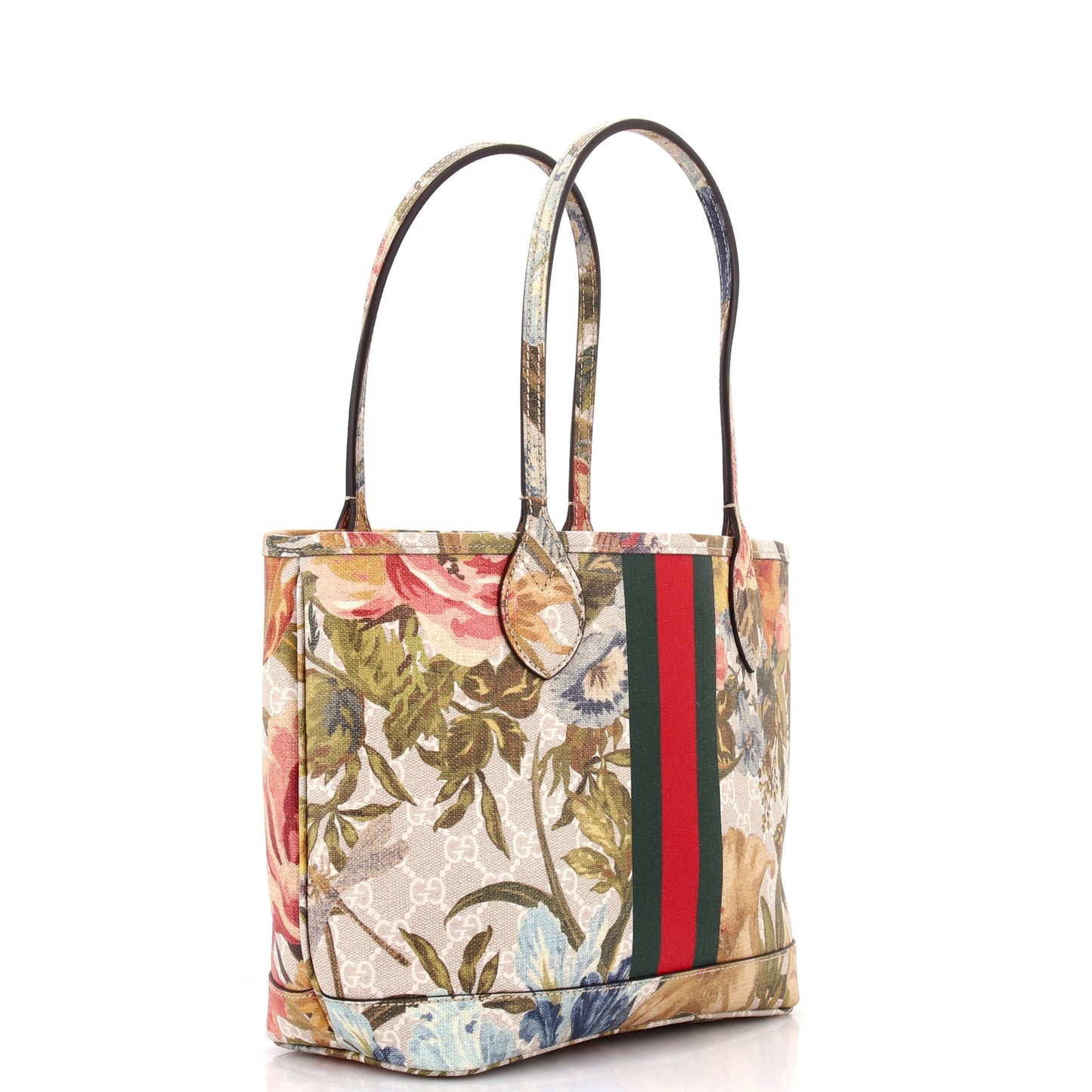 Ophidia Tote Water Flora GG Coated Canvas Medium