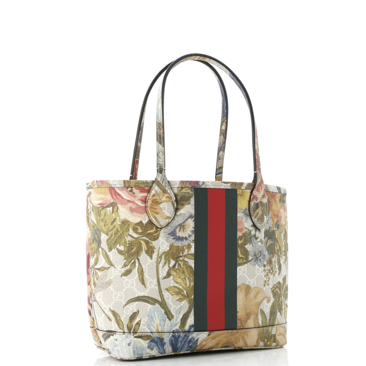 Ophidia Tote Water Flora GG Coated Canvas Medium