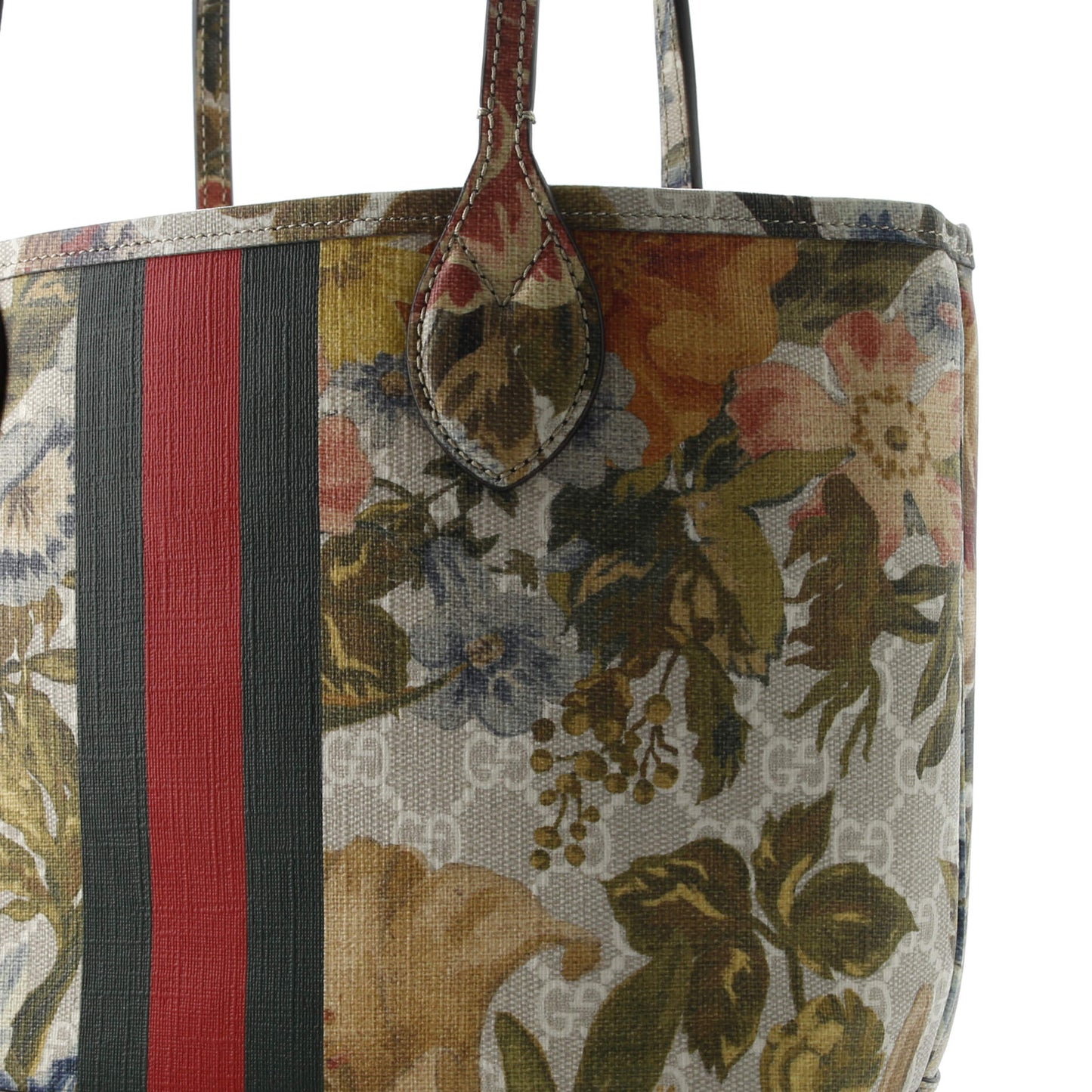 Ophidia Tote Water Flora GG Coated Canvas Medium