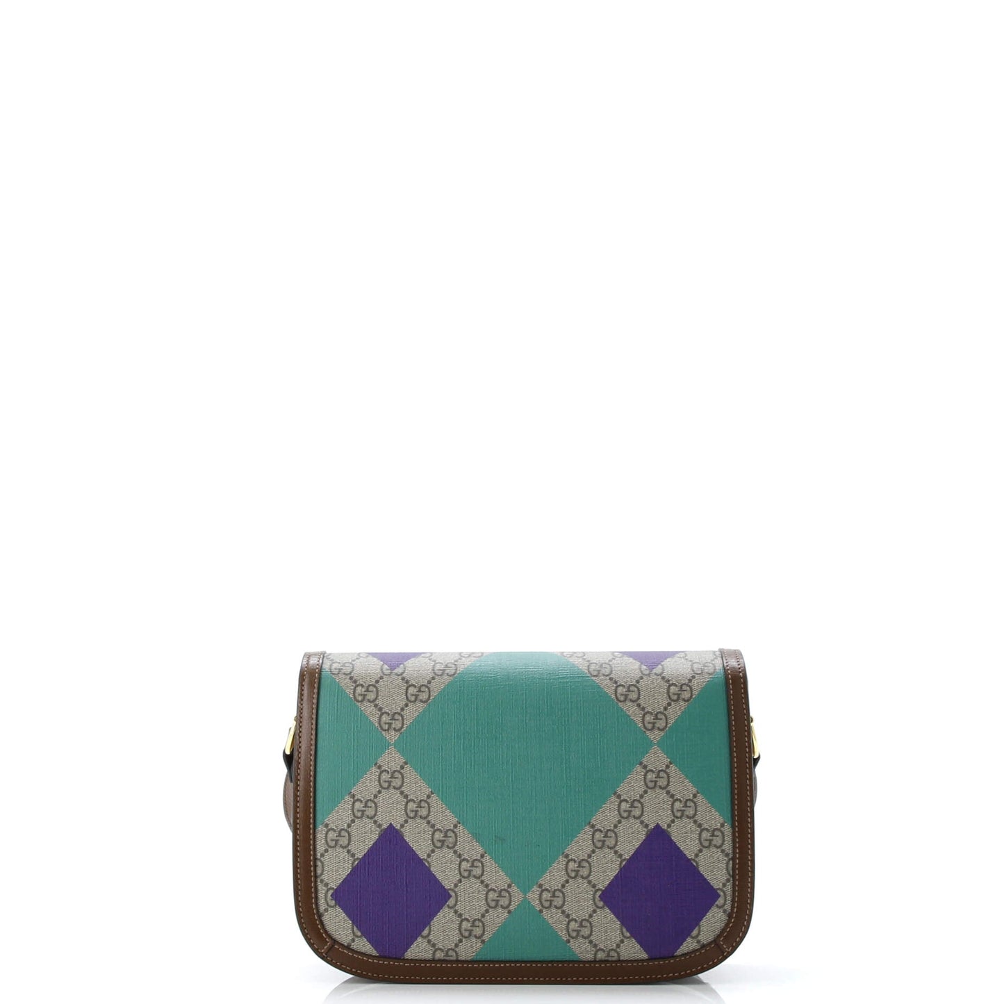 Horsebit 1955 Shoulder Bag Printed GG Coated Canvas with Leather Small