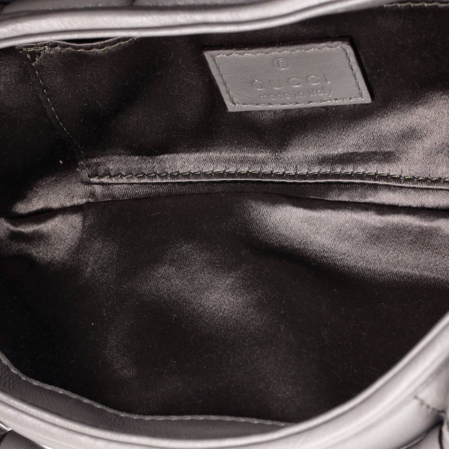 Horsebit Chain Shoulder Bag Vertical Quilted Leather Small