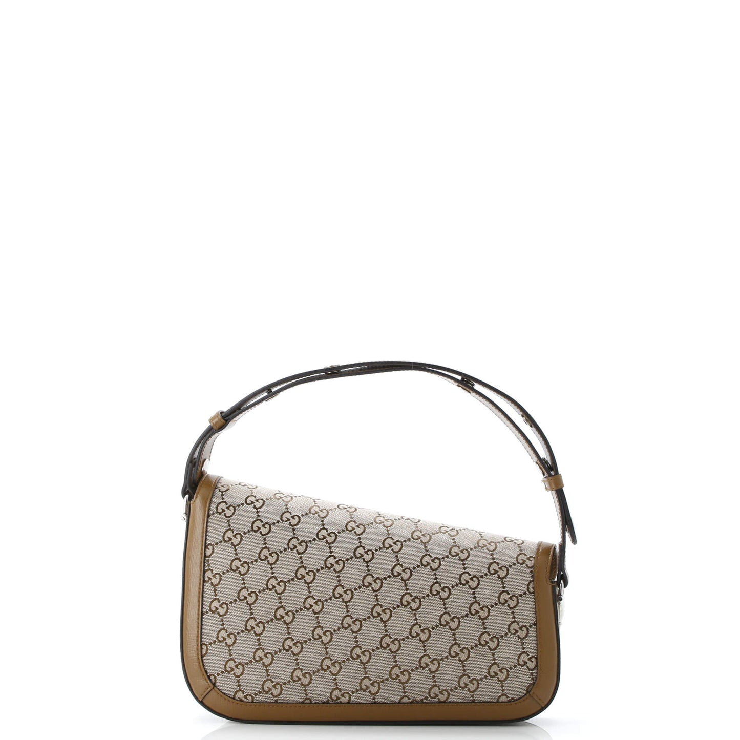 Horsebit 1955 Asymmetric Shoulder Bag GG Canvas with Leather Small